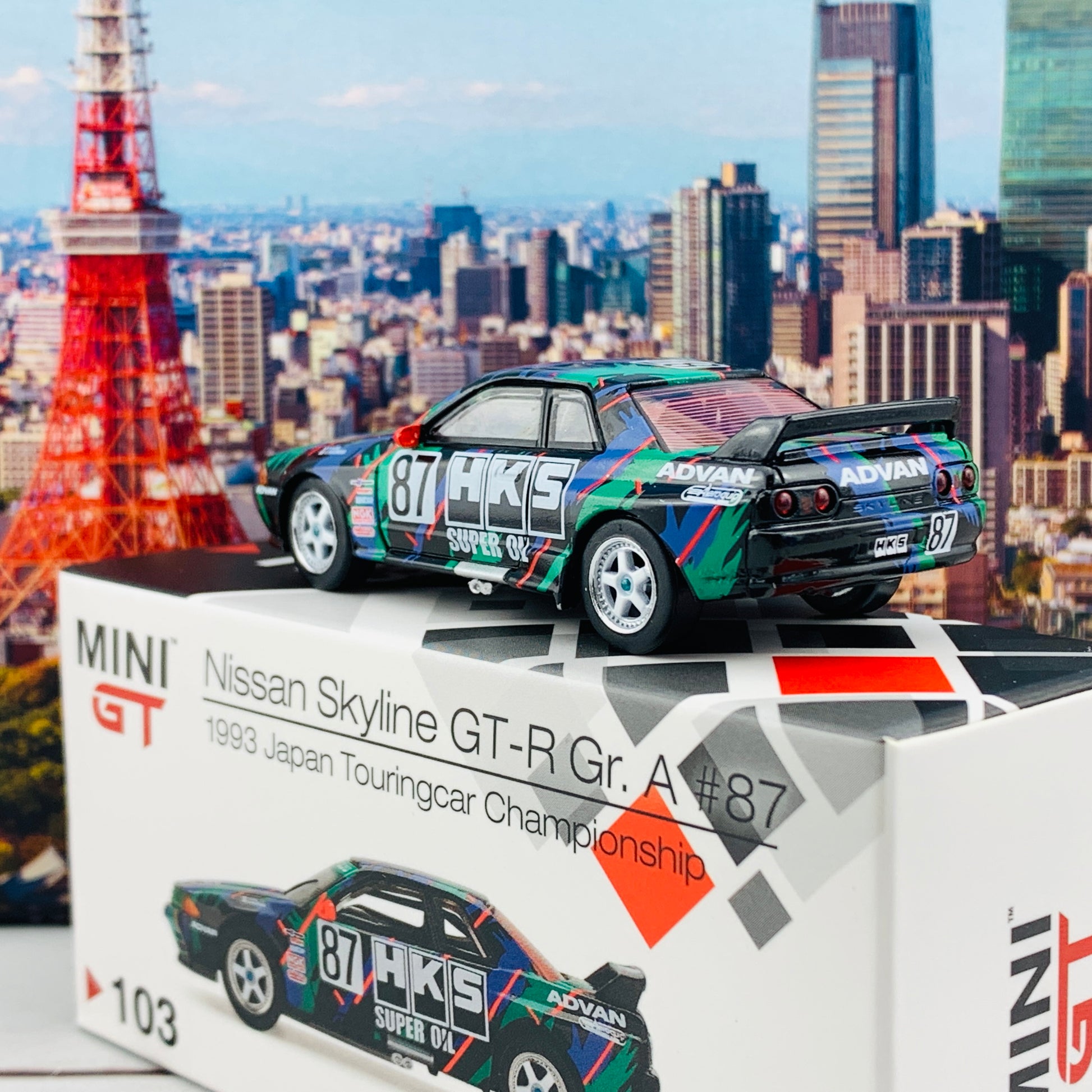 MINI GT 1/64 Nissan Skyline GTR R32 Gr. A #87  HKS 1993 Japan Touringcar Championship RHD MGT00103-R