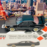 MINI GT 1/64 Nissan GTR R32  Black w/ BBS LM Wheel RHD MGT00087-R