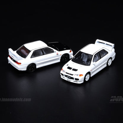 INNO64 1/64 MITSUBISHI LANCER EVOLUTION III White with Extra Decals and Wheels  IN64-EVO3-WHI