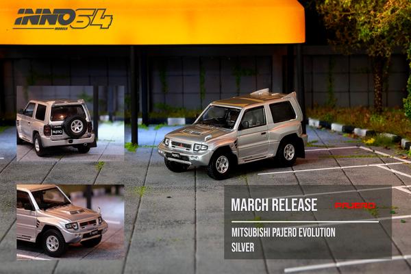 PREORDER INNO64 1/64 MITSUBISHI PAJERO EVOLUTION Silver IN64-EVOP-SL  (Approx. Release Date : April 2020)