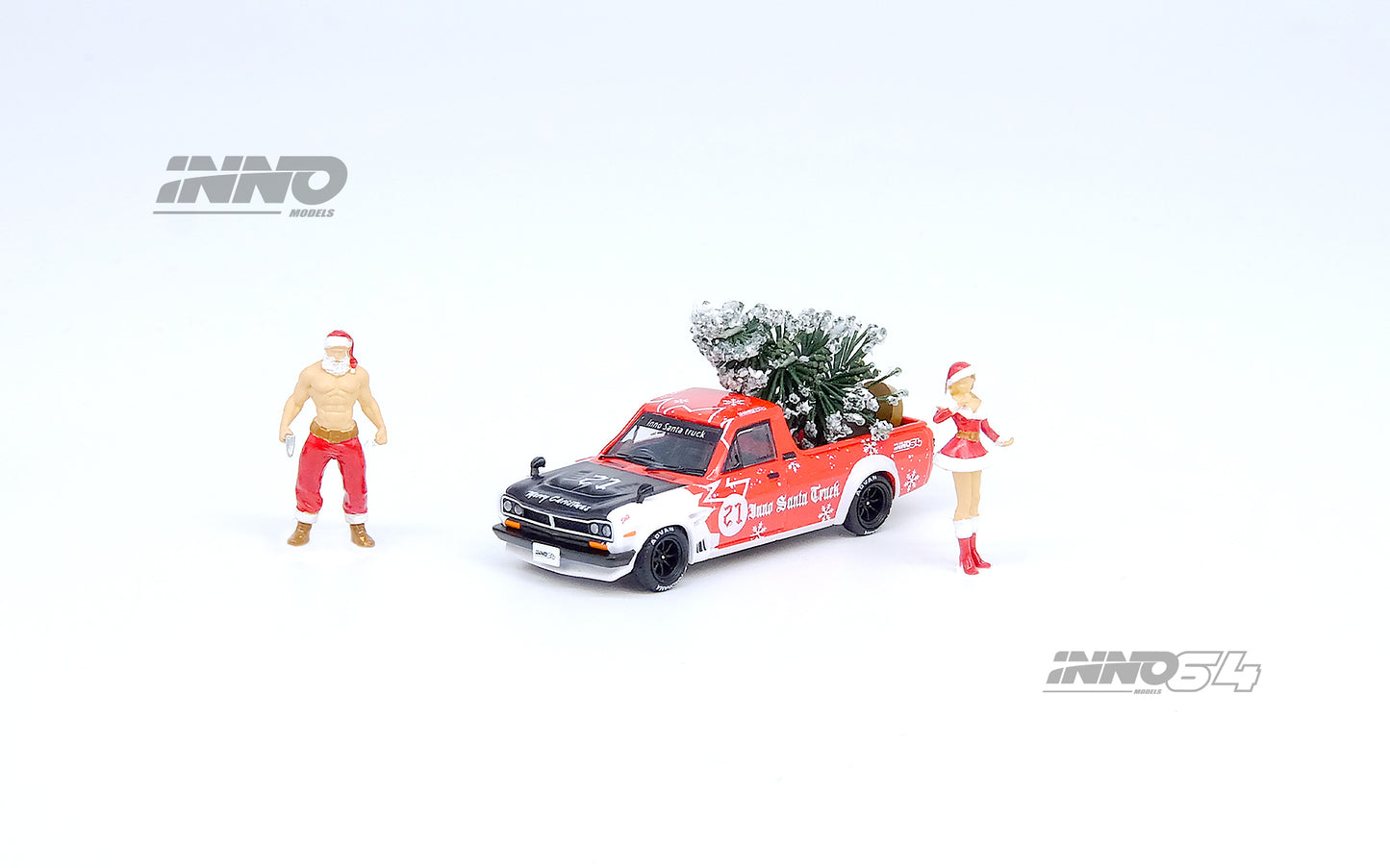 INNO64 1/64 NISSAN SUNNY HAKOTORA "INNO SANTA TRUCK 2021"  2021 X'Mas Special Edtion IN64-HKT-XMAS21