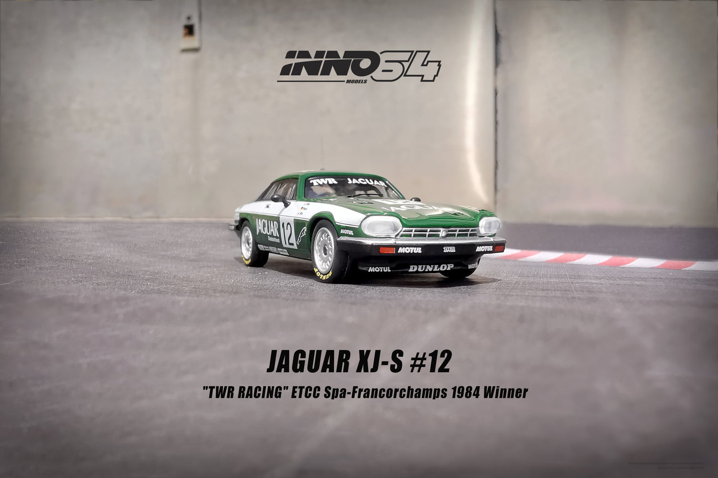 INNO64 1/64 JAGUAR XJ-S #12 "TWR RACING" ETCC Spa-Francorchamps 1984 Winner Heyer / Percy IN64-XJS-TWR12