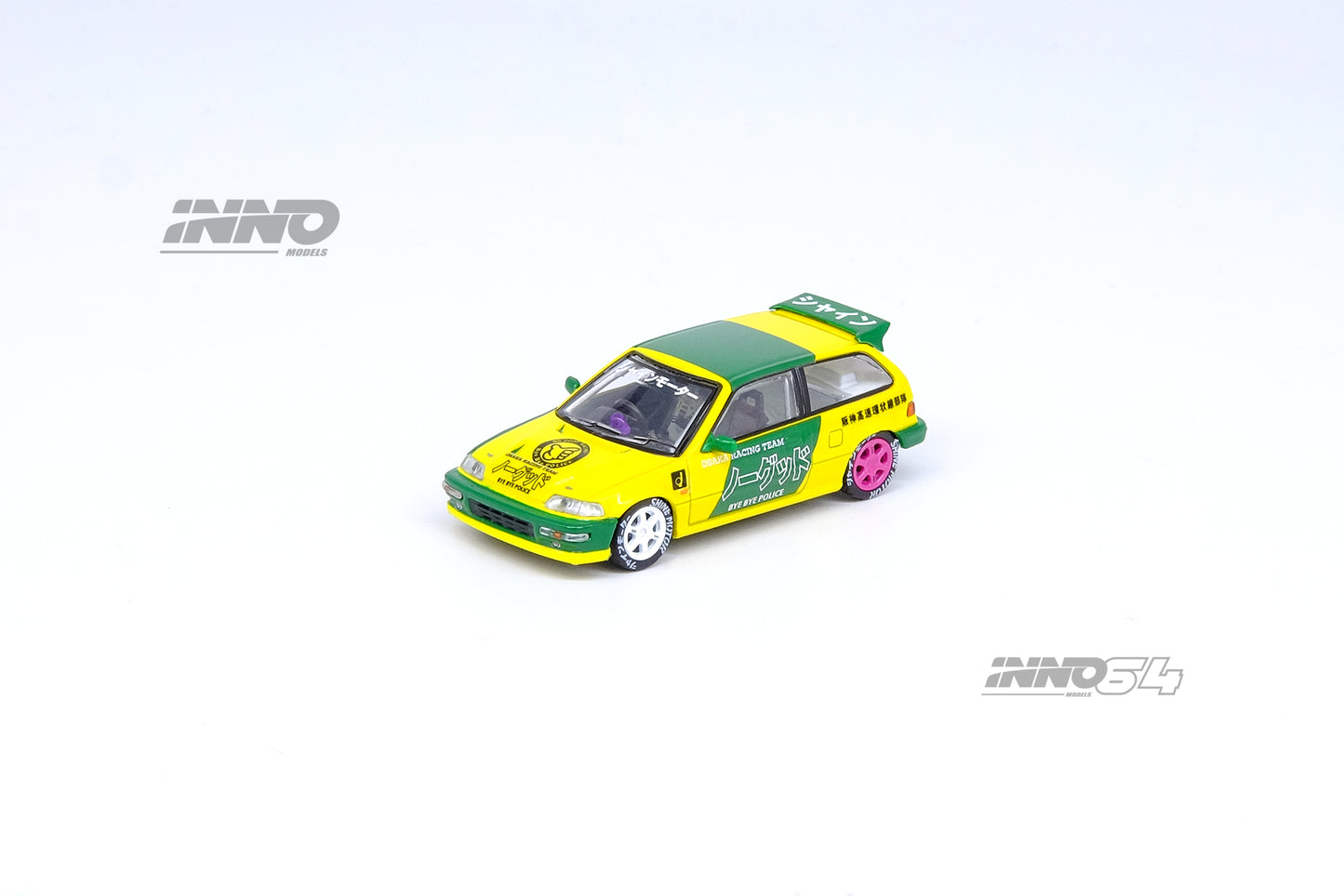 INNO64 1/64 HONDA CIVIC EF9 "NO GOOD RACING" OSAKA AUTO MESSE 2019 With Figure IN64-EF9-JDM13