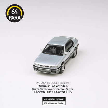 PARA64 1/64 1998 Mitsubishi Galant VR-4 Grace Silver over Chateau Silver LHD PA-55110