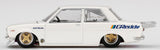 MINI GT x Kaido House 1/64 Datsun 510 Pro Street Greddy Pearl White LHD KHMG016