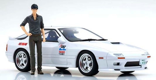 KYOSHO 1/18 Initial D Mazda Savanna RX-7 FC3S with Ryosuke Takahashi 高橋 涼介 Figure KSR18D03-B