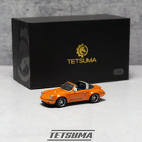 TETSUMA: PORSCHE 964 TARGA RESTOMOD v4 DANICA ORANGE 1:64 WCC19004