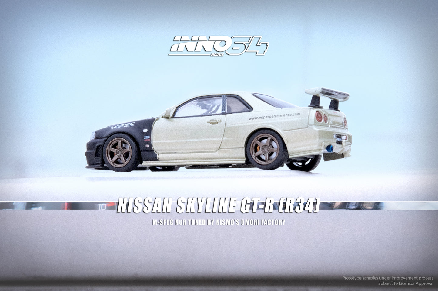 INNO64 1/64 NISSAN SKYLINE GT-R (R34) M-SPEC NUR Tuned by NISMO OMORI FACTORY IN64-R34MS-NOF