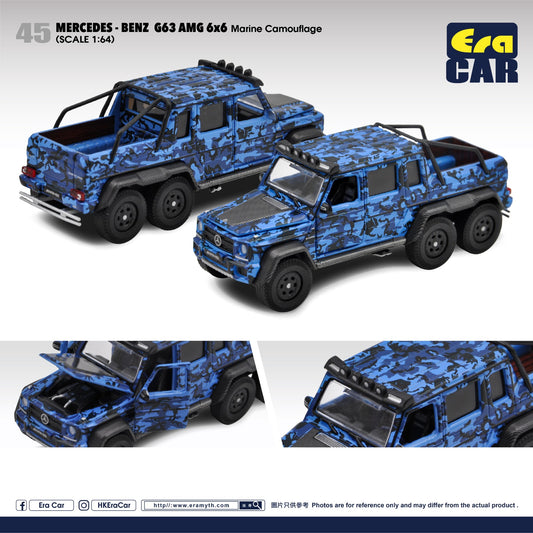 ERA CAR 1/64 Mercedes-Benz G63 AMG 6X6 Flame Camouflage (Marine Camouflage) MB226X64501