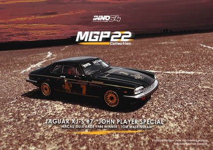 INNO64 1/64 JAGUAR XJ-S #7 "John Player Special"  Macau Guia Race 1984 Winner  Macau Grand Prix 2022 Special Edition IN64-XJS-MGP22JPS