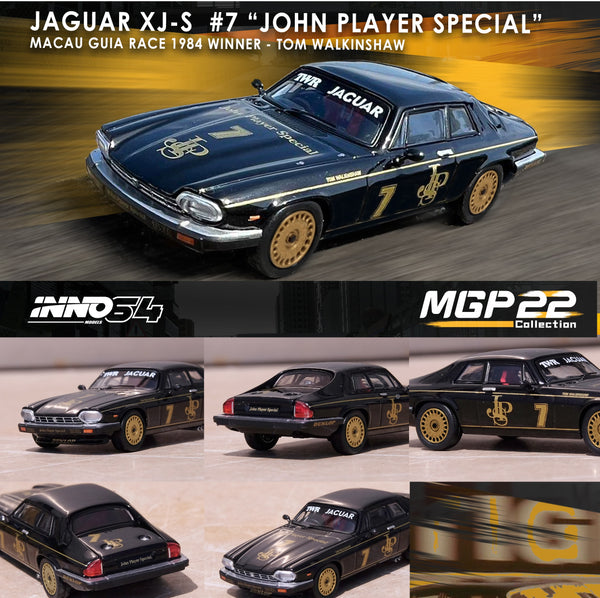 INNO64 1/64 JAGUAR XJ-S #7 "John Player Special"  Macau Guia Race 1984 Winner  Macau Grand Prix 2022 Special Edition IN64-XJS-MGP22JPS
