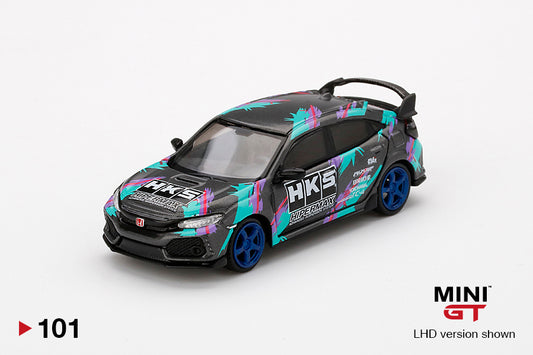 PREORDER MINI GT 1/64 Honda Civic Type R HKS 2018 Time Attack LHD MGT000101-L