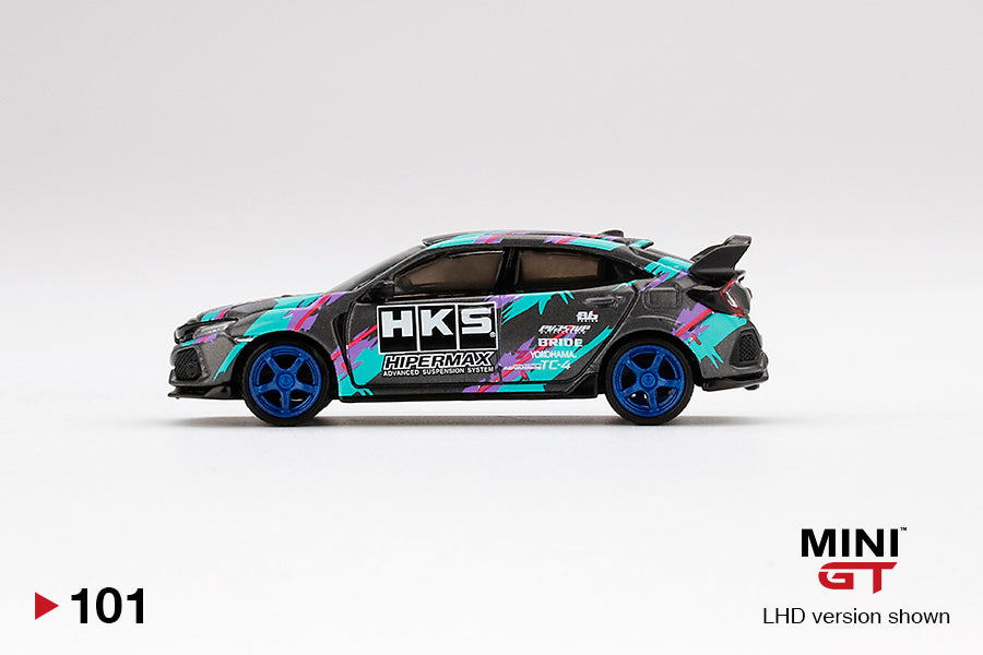PREORDER MINI GT 1/64 Honda Civic Type R HKS 2018 Time Attack LHD MGT000101-L