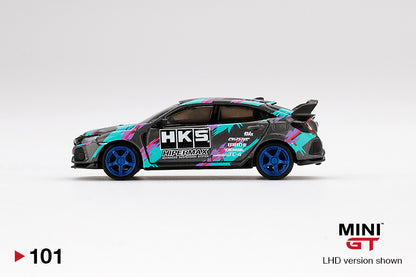 PREORDER MINI GT 1/64 Honda Civic Type R HKS 2018 Time Attack LHD MGT000101-L
