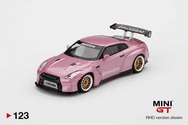 MINI GT 1/64 Pandem Nissan GTR R35 GT Wing Passion Pinks RHD MGT00123-R