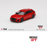 MINI GT 1/64 Audi RS6 Avant  Carbon Black Edition Tango Red LHD MGT00194-L