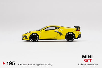 MINI GT 1/64 Chevrolet Corvette Stingray 2020  Accelerate Yellow LHD MGT00195-L