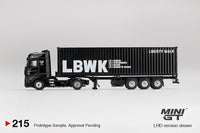 MINI GT 1/64 Mercedes-Benz Actros  With 40 Ft Container "LBWK" LHD MGT00215-L