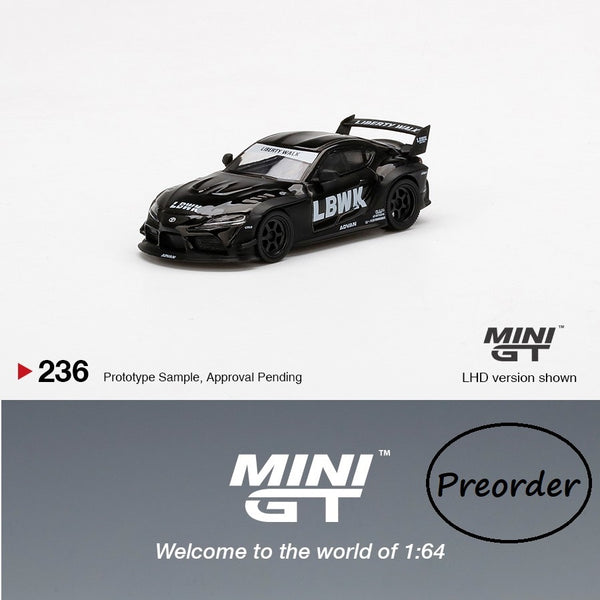 MINI GT 1/64 LB WORKS  Toyota GR Supra Glossy Black + Matt Black (China Exclusive Edition) RHD MGT00236-R