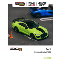 TARMAC WORKS COLLAB64 1/64 Ford Mustang Shelby GT500 Grabber Lime MGT00271-L