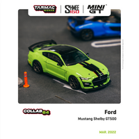 TARMAC WORKS COLLAB64 1/64 Ford Mustang Shelby GT500 Grabber Lime 