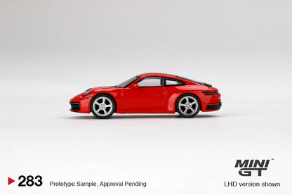 MINI GT 1/64 Porsche 911 (992) Carrera S Guards Red LHD MGT00283-L