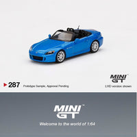 MINI GT 1/64 Honda S2000 (AP2) Laguna Blue Pearl LHD MGT00287-L