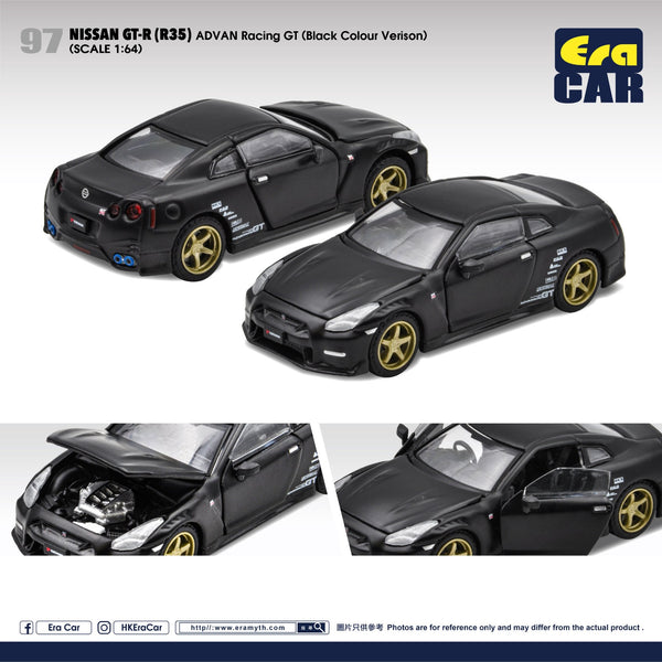ERA CAR 1/64 2020 Nissan GT-R ADVAN Racing GT (Black Colour Verison) NS21GTR97