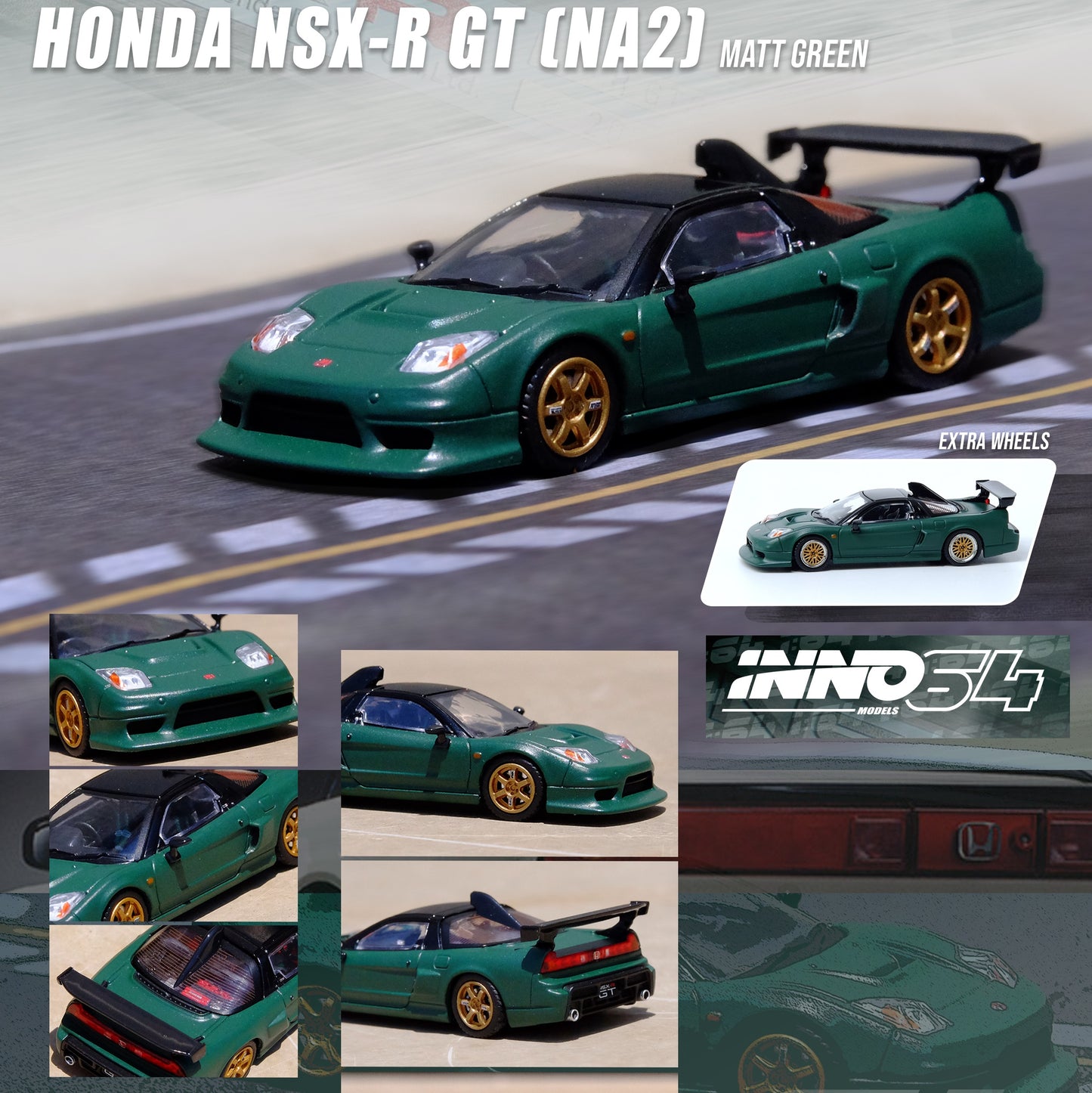 INNO64 1/64 HONDA NSX-R GT (NA2) Matt Green IN64-NSXGT-MGR