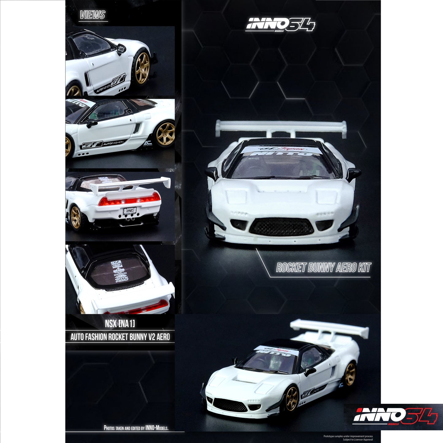 INNO64 1/64 NSX (NA1) PANDEM ROCKET BUNNY "Auto Fashion" IN64-NSXP-AFW