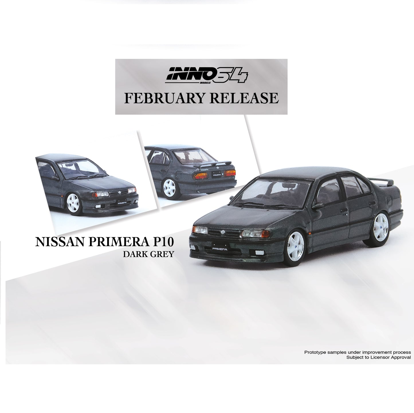 INNO64 1/64 NISSAN PRIMERA P10 Gun Metal Grey IN64-P10-GMG