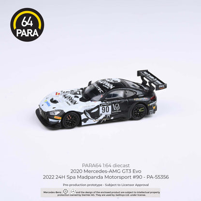 PARA64 1/64 Mercedes-AMG GT3 Evo 2022 24H Spa Madpanda Motorsport #90 LHD PA-55356