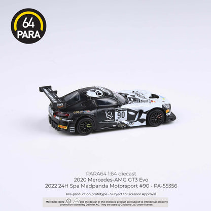 PARA64 1/64 Mercedes-AMG GT3 Evo 2022 24H Spa Madpanda Motorsport #90 LHD PA-55356