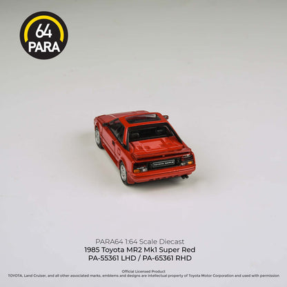 PARA64 1/64 1985 Toyota MR2 Mk1 Super Red LHD PA-55361