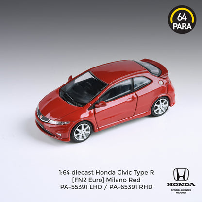 PARA64 1/64 Honda Civic FN2 Type R Milano Red RHD PA-65391