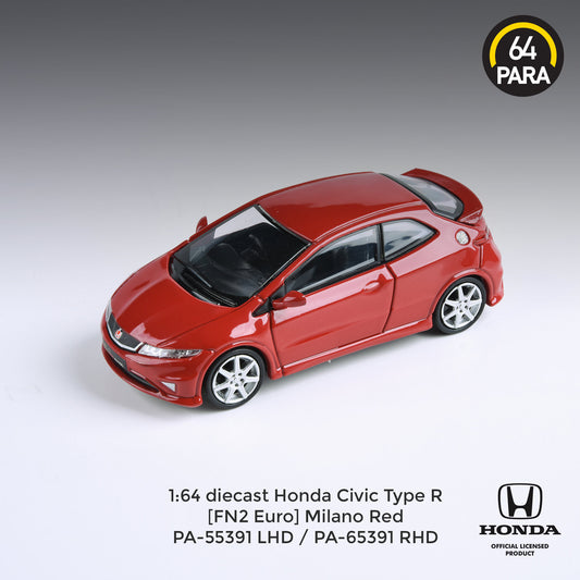 PARA64 1/64 Honda Civic FN2 Type R Milano Red RHD PA-65391