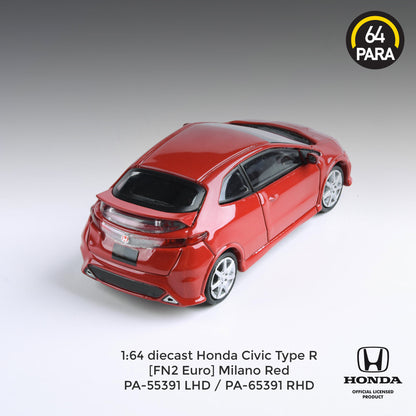 PARA64 1/64 Honda Civic FN2 Type R Milano Red RHD PA-65391