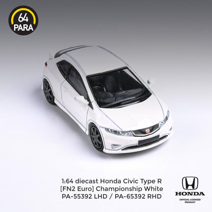 PARA64 1/64 Honda Civic FN2 Type R Championship White RHD PA-65392