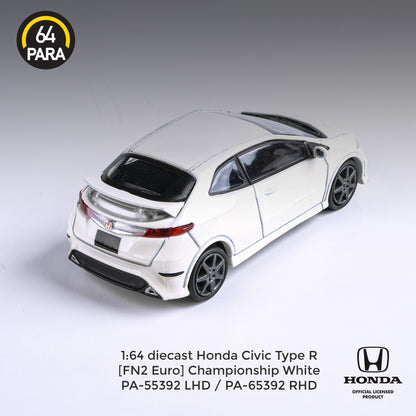 PARA64 1/64 Honda Civic FN2 Type R Championship White RHD PA-65392