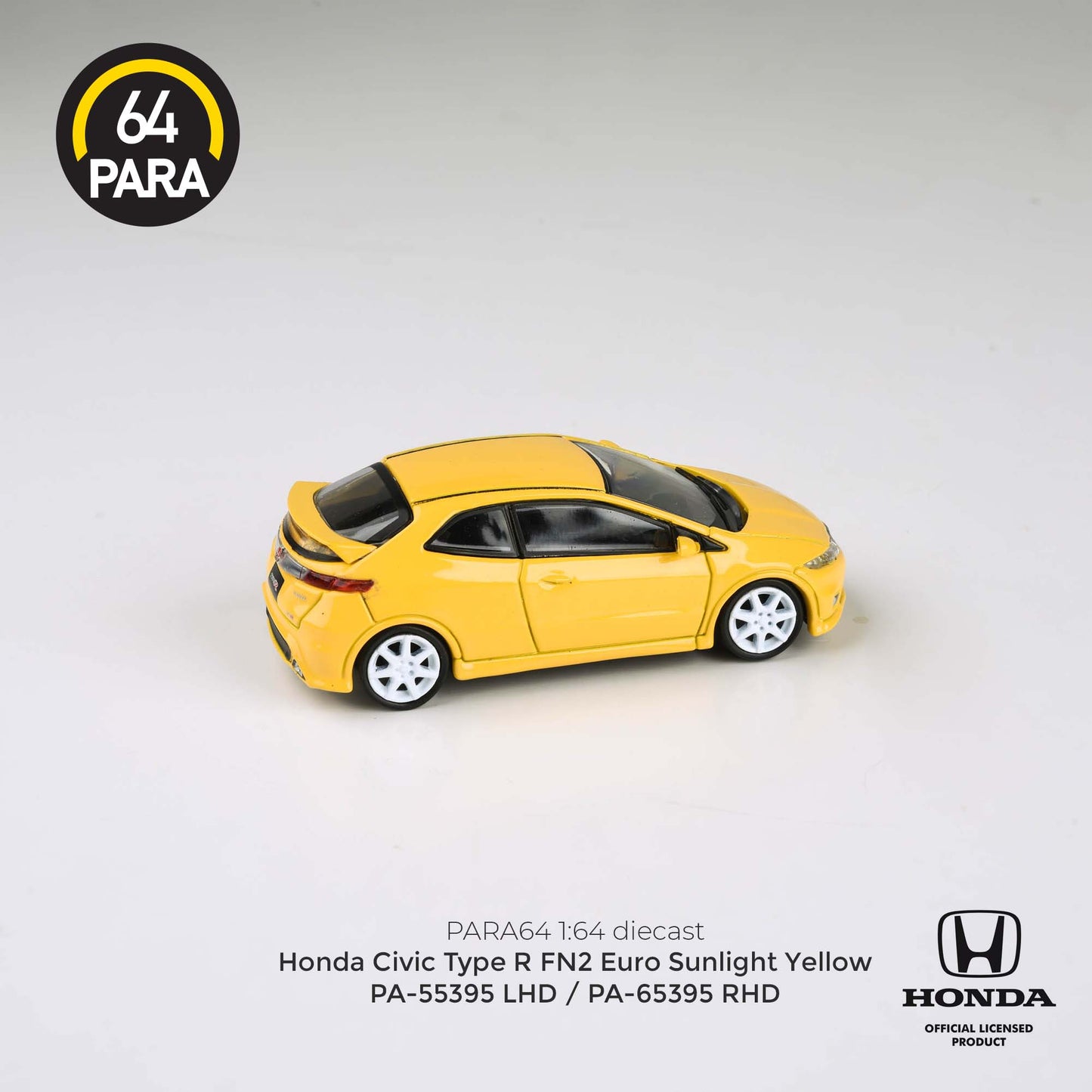 PARA64 1/64 2007 Honda Civic  FN2 Type R  Sunlight Yellow LHD PA-55395
