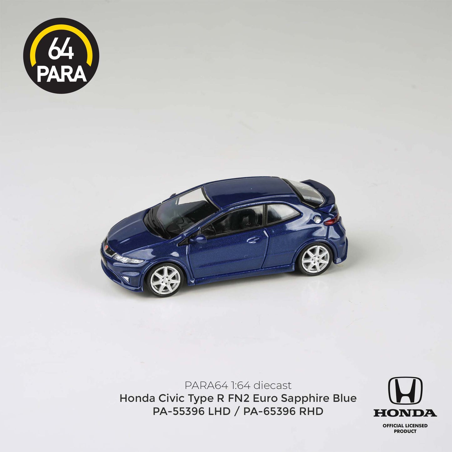 PARA64 1/64 2007 Honda Civic  FN2 Type R  Sapphire Blue LHD PA-55396