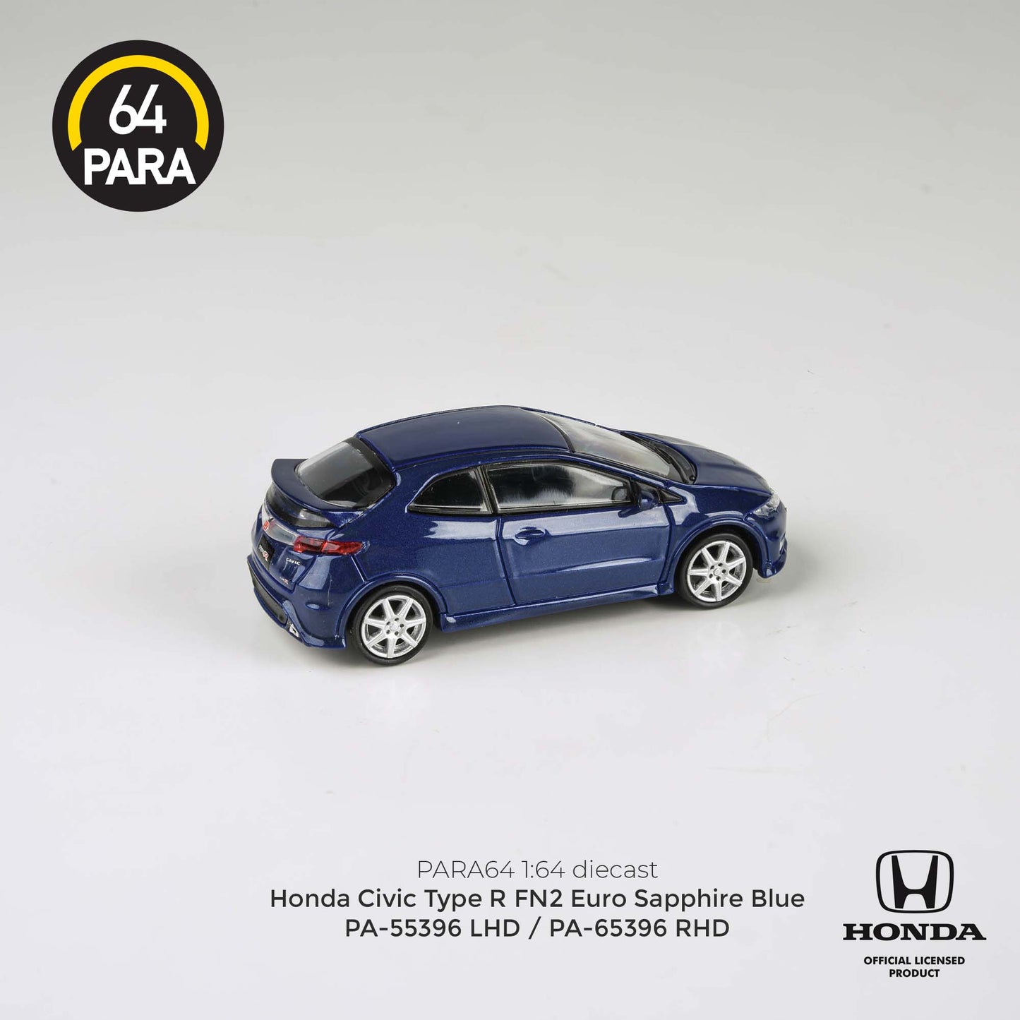 PARA64 1/64 2007 Honda Civic  FN2 Type R  Sapphire Blue LHD PA-55396