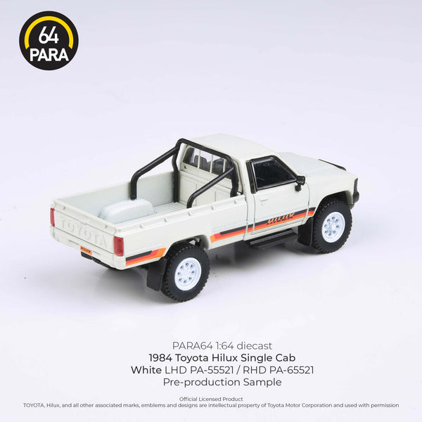 PARA64 1/64 1984 Toyota Hilux Single Cab - White LHD PA-55521 