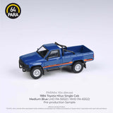 PARA64 1/64 1984 Toyota Hilux  Single Cab - Medium Blue LHD PA-55522