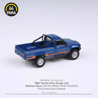 PARA64 1/64 1984 Toyota Hilux  Single Cab - Medium Blue LHD PA-55522