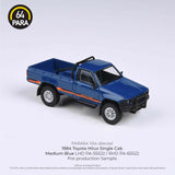 PARA64 1/64 1984 Toyota Hilux  Single Cab - Medium Blue LHD PA-55522