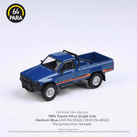 PARA64 1/64 1984 Toyota Hilux  Single Cab - Medium Blue LHD PA-55522