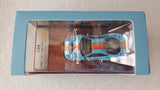 PGM 1/64 F40 LM GULF Diecast Fully Opened with rectangular wooden stand PGM-640602A