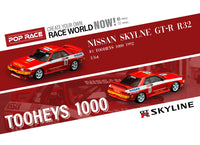 POP RACE x INNO64 1/64 NISSAN SKYLINE GTR R32 #1 Tooheys 1000 1992 (with display case) PR64-R32-92T01