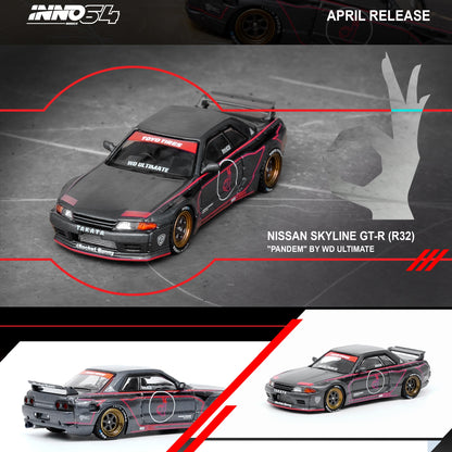 INNO64 1/64 NISSAN SKYLINE GT-R R32 "PANDEM" By WD ULTIMATE IN64-R32P-WDUL